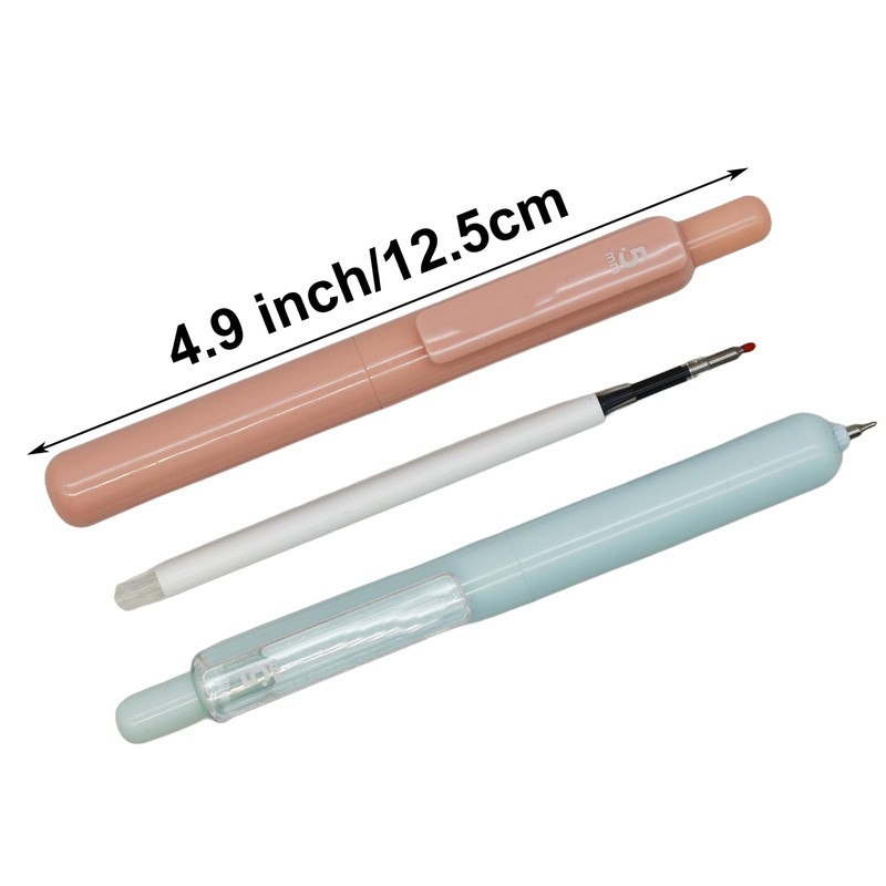 Maydahui 8 Pcs Retractable Short Round Pocket Size Pens Big