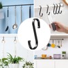 Relota Pack of 15 S Hooks, S Hooks, Black Aluminium