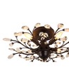 SEOL-Light Vintage Crystal Branches Chandeliers Black Ceiling Light Flush Mounted