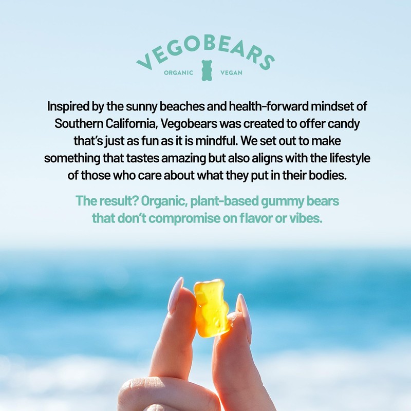 Vegobears Organic Sour Gummy Bears, 4 Oz