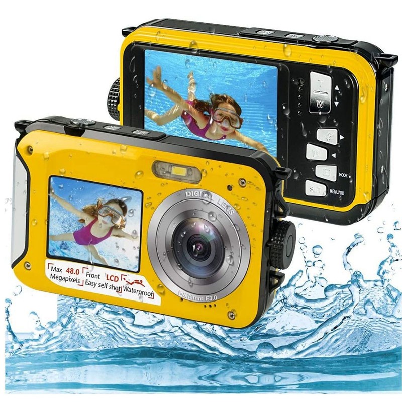 Full HD 2.7K 48MP 10ft Waterproof Underwater Digital Camera 16X