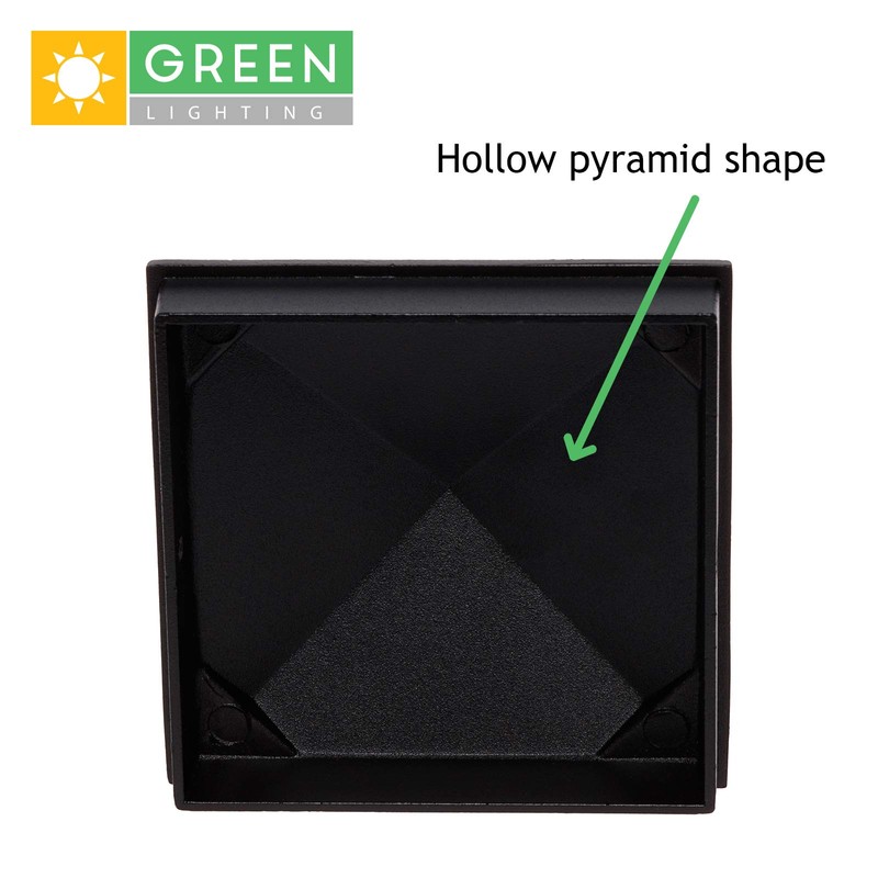 GreenLighting 4x4 Aluminum Pyramid Post Cap Cover for Nominal Wood