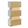 NTENSE Shadow Gaming Storage Unit Bookcase, White and Matte Black