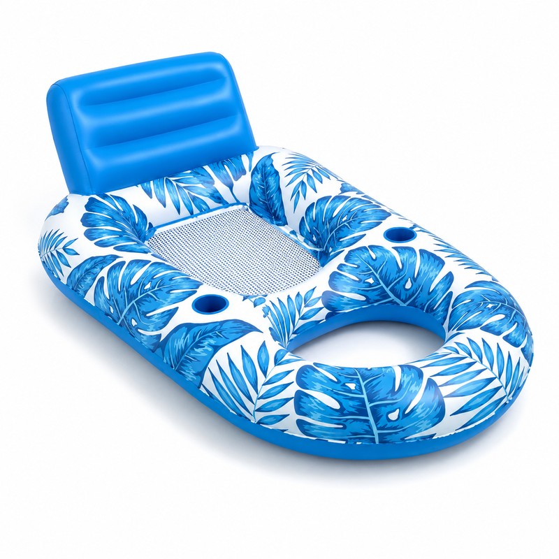 Inflatable Pool Lounger for Adults – Cooling Mesh Floating Chair