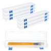 Mircube 6Pcs Plastic Paint Brush Storage Box,13 Inch Clear Paint