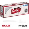 SOLO Cup Company Heavyweight Plastic Cutlery, Forks, Standard, White