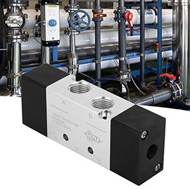 Pneumatic Air Hand Lever Valve 5 Way 2 Position with T1/4 Inlet and PT1/8 Exhaust for Air Compression Systems and Pneumatic Controls