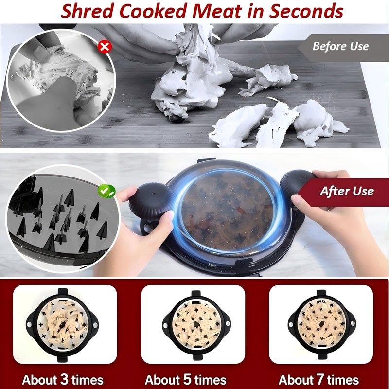 Chicken Shredder Tool Twist Meat Shredder Large-Shredding Tools with Stainless