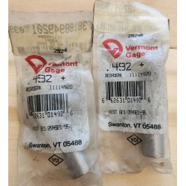 Vermont Gage LOT OF 2Vermont Gage - .492 Plus  Pin Gage Brand New!! .492+ FREE SHIPPING