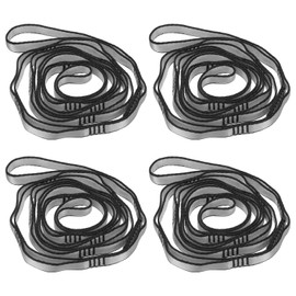 PATIKIL 71 Inch Daisy Chain Straps, 4 Pack Strong Climbing Strap Adjustable Nylon Chain Sling with 8 Loops for Aerial Yoga Hammock Swing, Gray