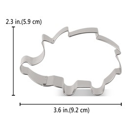 LILIAO 3.6" Hedgehog Cookie Cutter, Woodland Animal Biscuit Sandwich Cutters, Stainless Steel