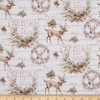 Springs Creative Christmas at The Cabin White, Fabric by The