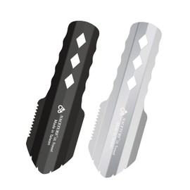 NACETURE Ultralight Backpacking Trowel Aluminum Shovel Small Potty Multitool with Longer Handle Design Essential for Hiking, Camping and Survival Bags(Black 1 Pack) (Silver&Black)