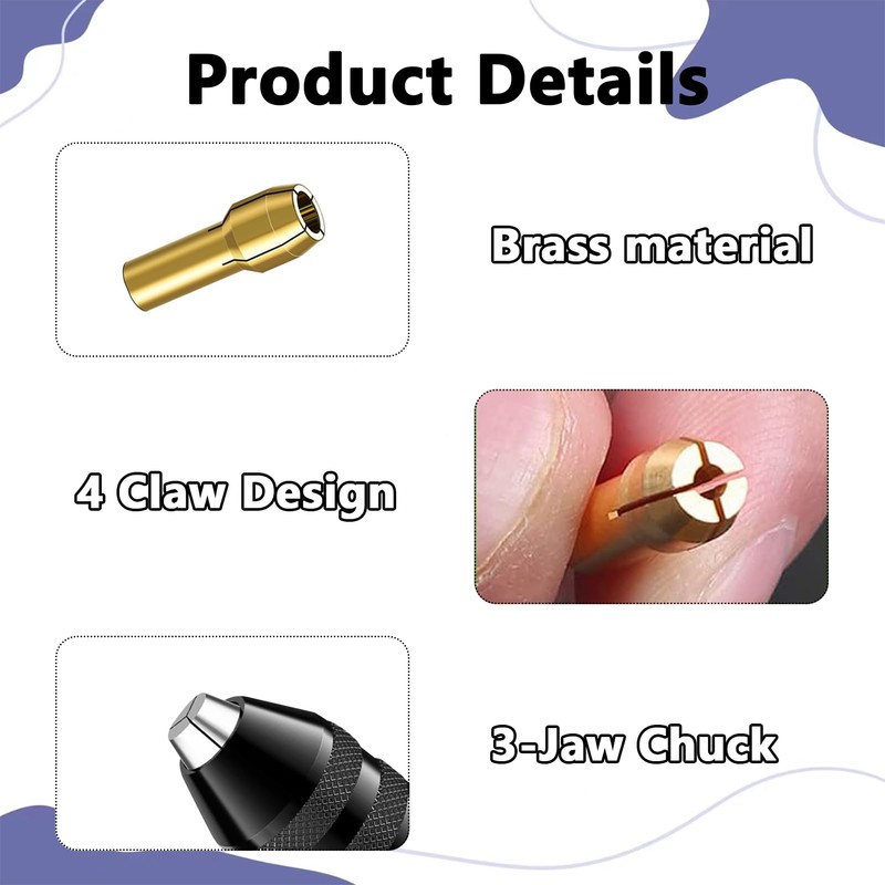 Multi Chuck Set for Rotary Tools,15 PCS Collet Chuck 4486