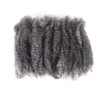 HAPPY&CC 4C Grey Afro Kinky Bulk Human Hair for Mini