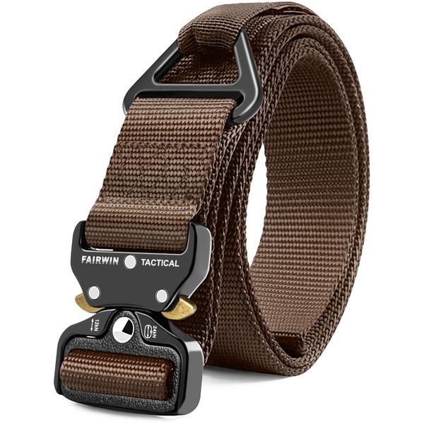 FAIRWIN Tactical Rigger Belt, Nylon Webbing Waist Belt with V-ring