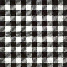 Boston International IHR - Servilletas de papel de 3 capas, tamaño de almuerzo de 20 unidades, color negro