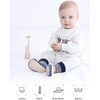 Adorel Baby Socks Non-Slip Slippers Lined 2 Pairs, blue hamster