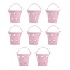 12pcs Mini Metal Bucket Hollow Heart Shaped Bucket with Handle