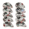 Leather Golf Club Iron Head Covers 10 Piece Set Union