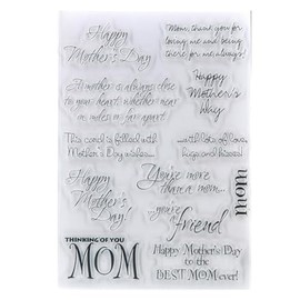 KWELLAM Words Happy Mother's Day Thing of You Mom Clear Stamps for Card Making Decoration and DIY Scrapbooking 21032934