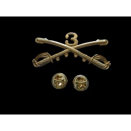 3rd CAVALRY SWORDS SABERS  MILITARY HAT PIN 3rd CAVALRY REGIMENT BADGE U.S ARMY
