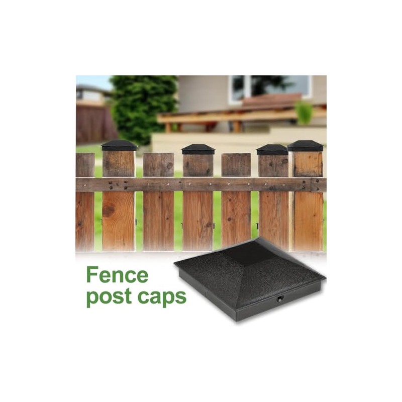 4x4 (3.5inx3.5in) Fence Post Caps, 6 Pack Deck Post Caps