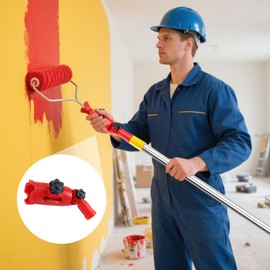 Multi-angle brush extension, 180° swivel for extension rod attachments, multi-angle brush extension for brushes and paint rollers, suitable for painting walls