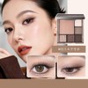 Lynlyulinger Eyeshadow Palette, 6 Colors, Matte & Glitter, High Adhesion,