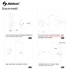 JIAHOO Double Side Gate Latch, Aluminum Self-Locking Gate Latch for