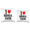 I Heart (Love) Birria Tacos Mexican Favorite Food Dinner Throw