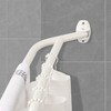 YunNephele Adjustable Curved Double Shower Curtain Rods for Bathroom 45