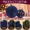 Velvet Hanging Ball Ornaments Set for Christmas Tree