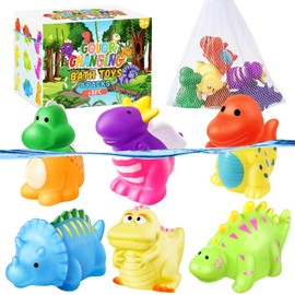 Color Changing No Hole Toddler Bath Toys for Kids Ages 1-3 4-8, Dinosaur Bath Toys Toddlers 2-4 with Drying Bag, Dinosaur Toys, Pool Toys Outdoor Water Toys Kids Water Table Toys Bathtub Toys