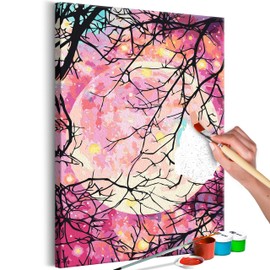 murando - Paint by Numbers Moon Sky Nature Starry Night 40 x 60 cm Painting Set with Wooden Frame on Canvas for Adults Children Painting Hand-Painted Kit DIY Gift Decoration n-A-1343-d-a