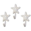 TOPBATHY 3pcs Wall Hooks Sea Star Shape Wall Mounted Decorative