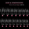 Medium Coffin Thick Nail Tips, 540PCS Gel Tips Pre-shaped Full