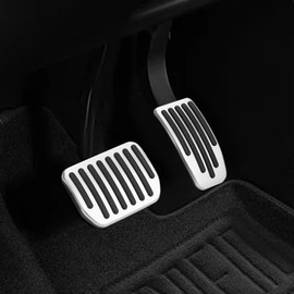 Tecledsn Juego de almohadillas para orejas de pedal de aluminio, fundas de pedal de aluminio para automóvil, accesorios de rendimiento antideslizantes, fundas de pedal, accesorios de coche, fundas de