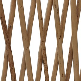 FOREVER BAMBOO Expandable Peeled Carbonized Willow Wood Trellis Fence Plant Climbing Lattices Trellis Fence Support 36 in H x 72 in L (2-Pack)