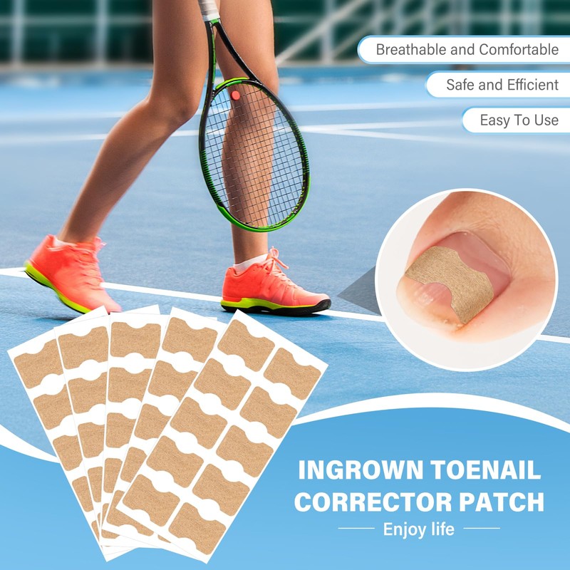 50 Pcs No Glue Breathable Corrector Patch,Painless ingrown toenail Corrector,Nail