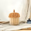 Handmade Mushroom Wicker Basket for Outdoor Kids Decoration Photography Props