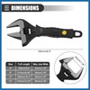 A ABSOPRO Universal Adjustable Spanner Wide Jaw Opening Wrench Automotive