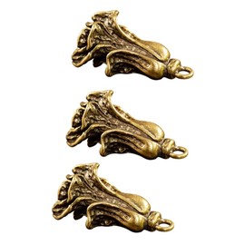 jojofuny 3Pcs Vintage Brass Cabbage Hanging Decor Durable Copper Craft Adornment for Home Office Restaurant and Tearoom Unique Collection