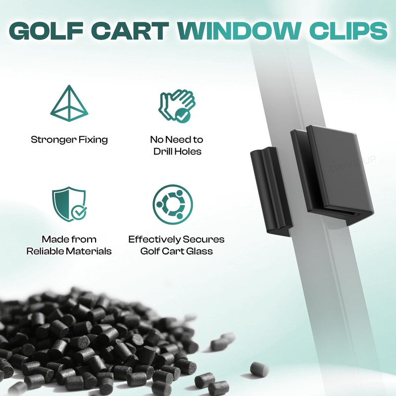 Drive-up Golf Cart Window Clips, Windshield Clips for Golf Cart