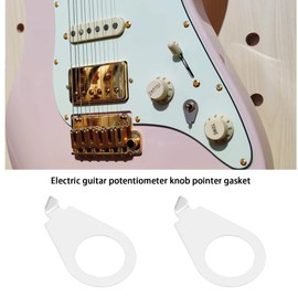 ECSiNG 10PCS Guitar Knob Pointers Plate Compatible with Gibson Les Pauls Electric Guitar Knob Position Indicators Instrument Parts 10mm ID 14mm OD Silver