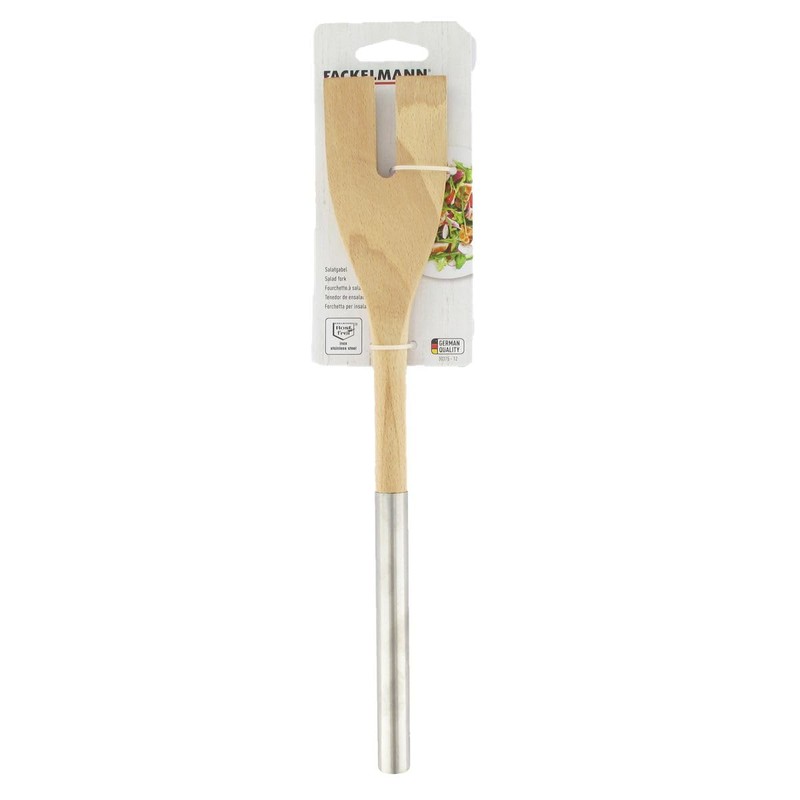 Fackelmann 30375 Salad Fork Beech Wood and Stainless Steel Handle