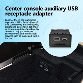 Console USB Connector Auxiliary Jack Adapter Compatible with CT6 XT4 XTS Blazer Acadia Silverado Sierra 1500 2018-2020 Replaces 13525431 13529869, Center Console Auxiliary USB Receptacle Adapter