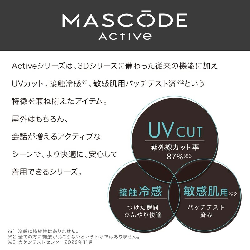 [MASCODE] 【 マスコード 公式店】［最短即日出荷］冷感マスク ひんやり マスク 涼しい uvカット 不織布 クールマスク