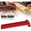 Woodworking Ruler, TS-8 Woodworking Hole Ruler Aluminium T-shaped Measuring Tool