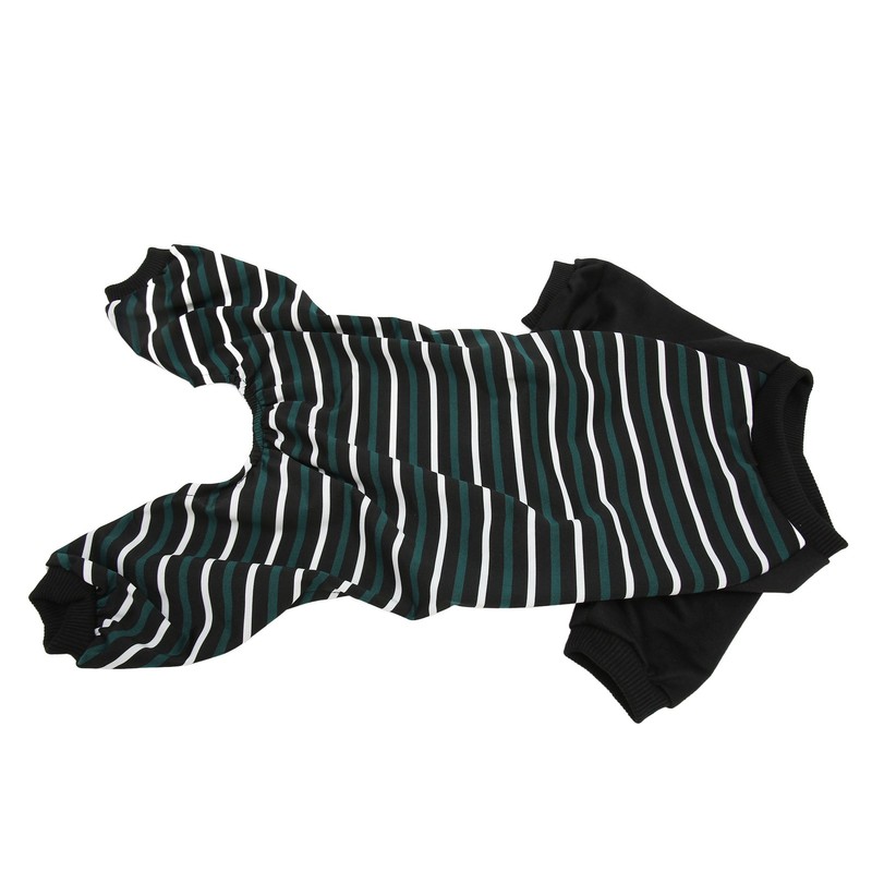 Striped Dog Pajamas Soft Stretchy Fashionable 4 Legged Puppy Pajamas
